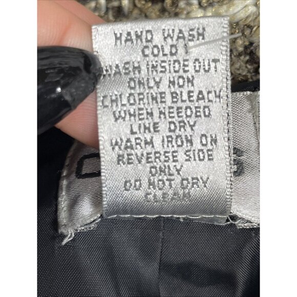 Chicos Jacket Womens Size Large (2) Gems Thick Knit Metallic Lined - Picture 9 of 11